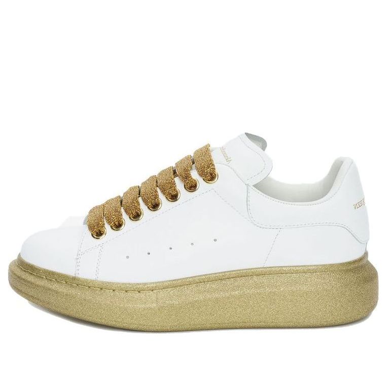 (WMNS) Alexander McQueen Oversized Sneaker 'White Gold' 553770WHWKV9075