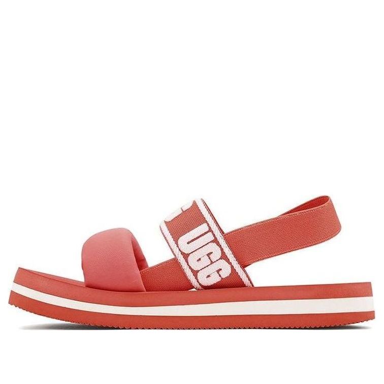 (WMNS) UGG Zuma Sling Beach Sandals Red White 1107893-PCRL