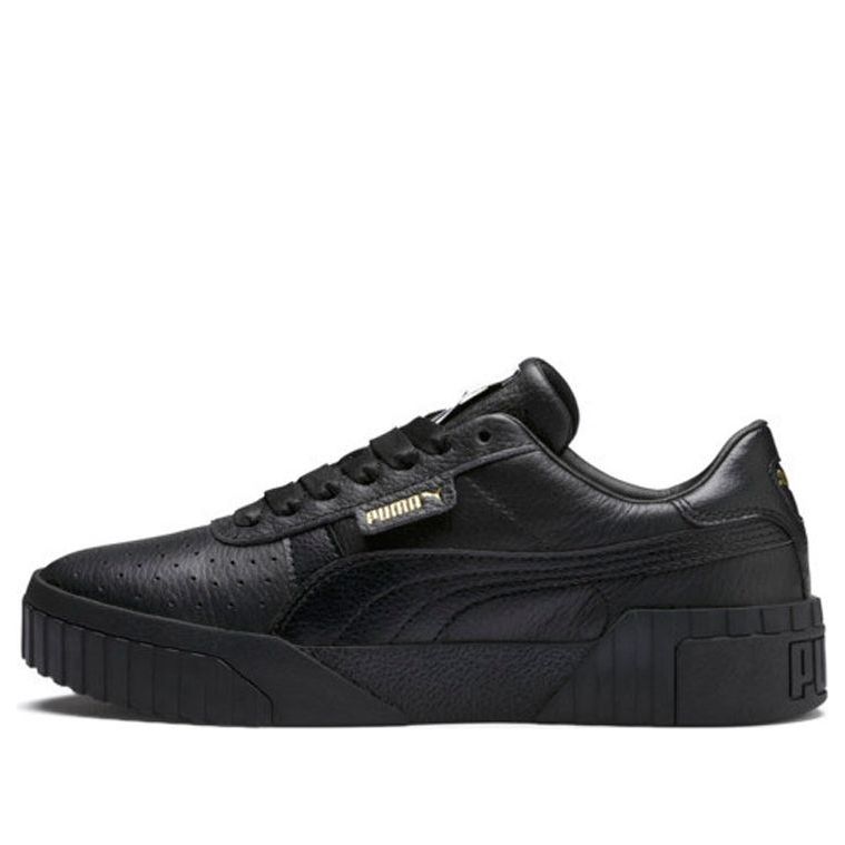 (WMNS) PUMA Cali Thick Sole Low Tops Casual Skateboarding Shoes Black 369155-05