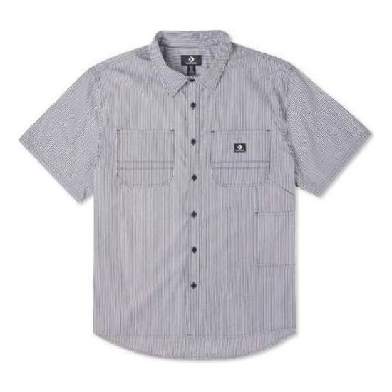 Converse Striped Woven Carpenter Button Down 'Grey' 10023411-A01