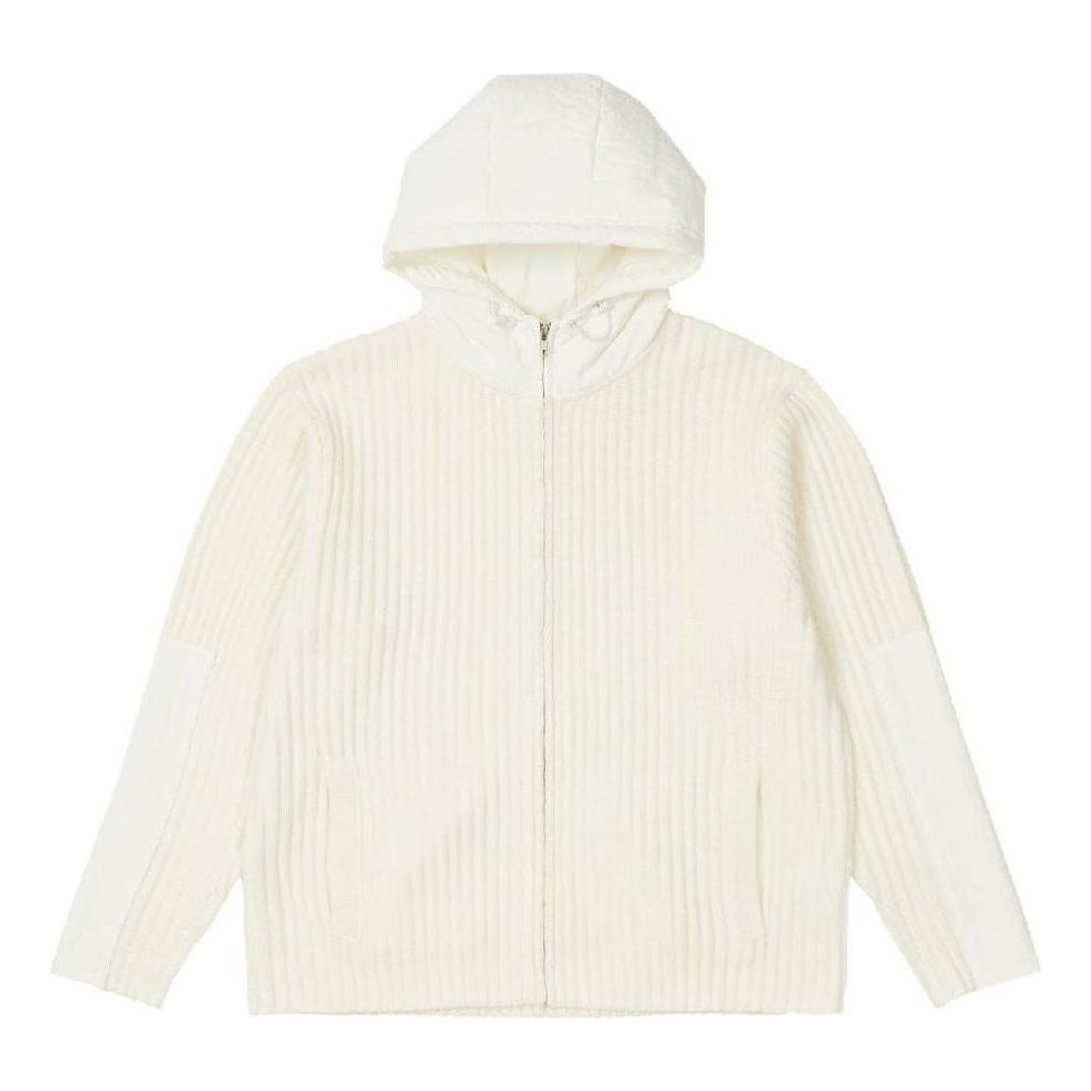 Palace FW22 Marine Zip Hood Knit Jacket 'White' P23KW041