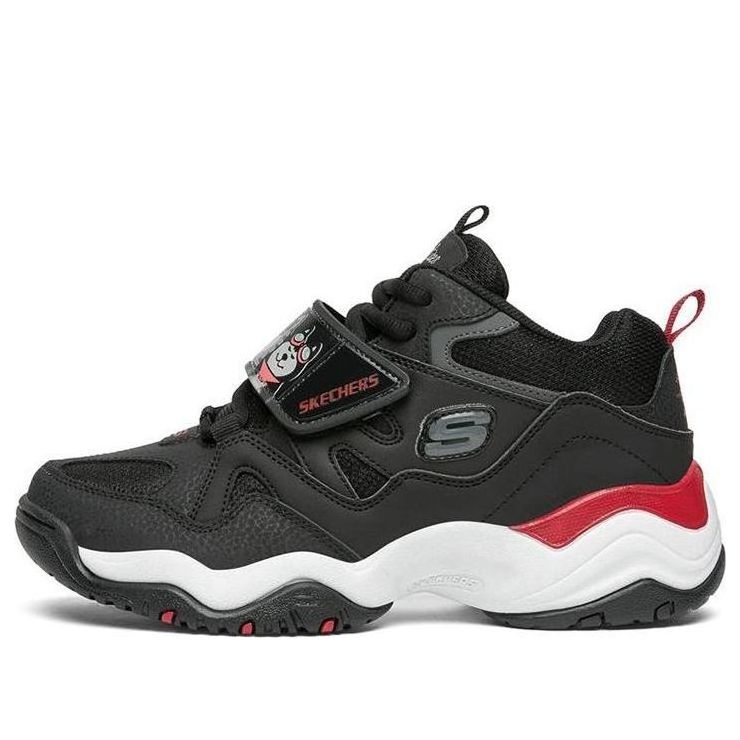 (WMNS) Skechers D'Lites Train Low-Top Running Shoes Black/Red 66666276-BKRD