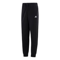 Men's adidas Sl Ft Tc Pt Logo Knit Sports Bundle Feet Long Pants/Trousers Black HN3552