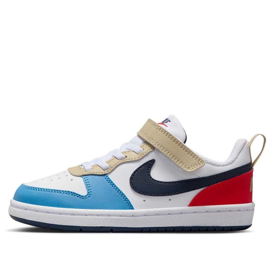 (PS) Nike Court Borough Low Recraft 'White Thunder Blue Light Crimson' DV5457-124