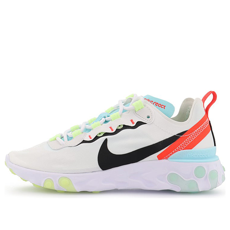 WMNS Nike React Element 55 White Black Blue DB5926 101 SneakerSouqq