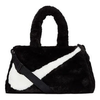Nike NSW Faux Fur Tote Bag 'Black White' DQ5804-010
