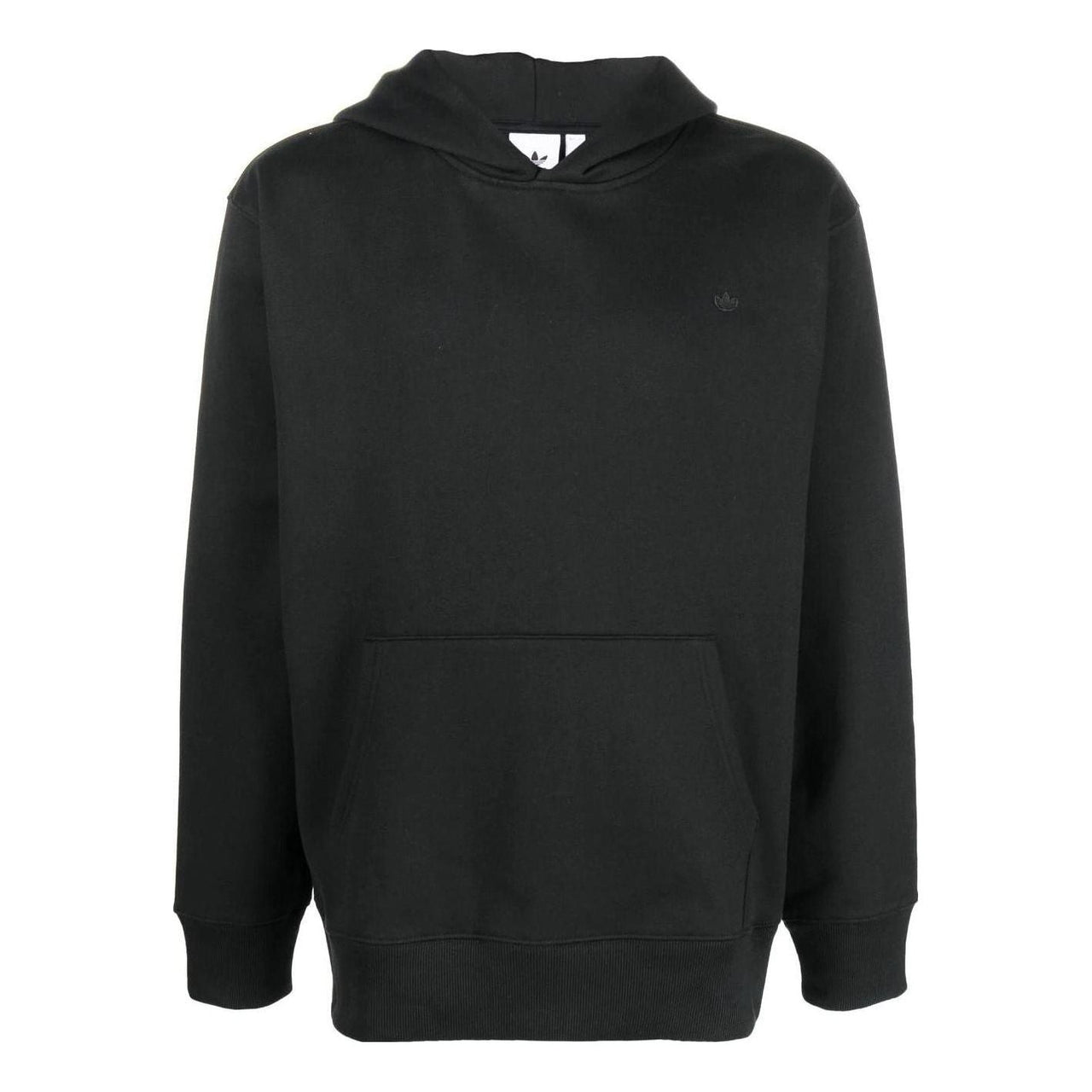 Men's adidas originals Solid Color Logo Hooded Long Sleeves Black HK0314