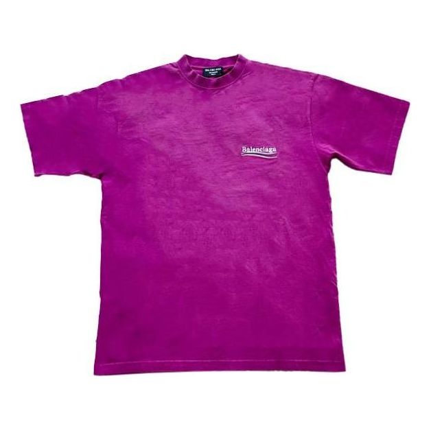 Balenciaga Political Campaign T-Shirt Large Fit 'Dark Fuchsia' 641675TKVJ15282