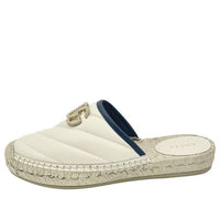 (WMNS) Gucci Leather Espadrilles With Double G Slides 'White' 628565-BKO60-9087