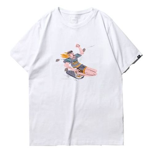 Men's Vans Asian Artist Crossover Series Cartoon Printing Short Sleeve White VN0A4P5JWHT