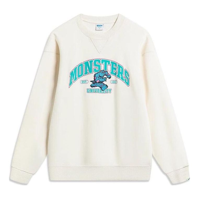 Li-Ning x Disney Monster University Sweatshirt 'Beige' AWDT813-2