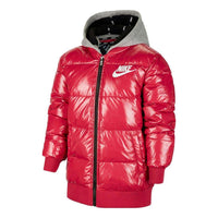 (PS) Nike Glossy Hooded Jacket 'Red' HA5144-640