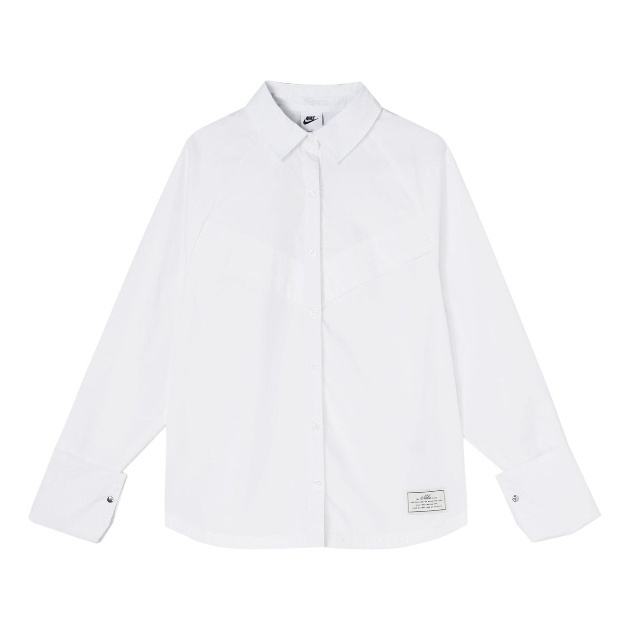 (WMNS) Nike Nsw Icn Clsh Wvn Ls Top Casual Sports Breathable Long Sleeves Autumn White Shirt DD5051-100