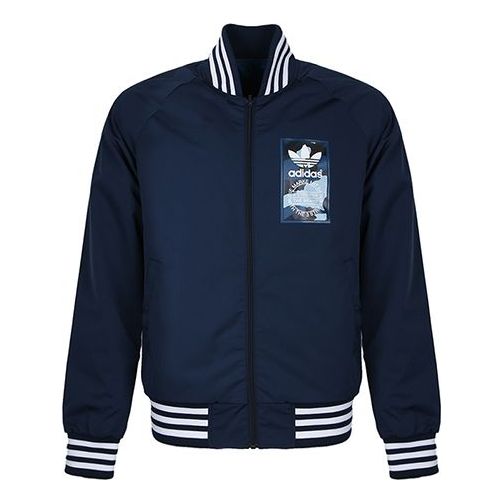 adidas originals REV Jacket Logo Printing Sports Blue DX4220