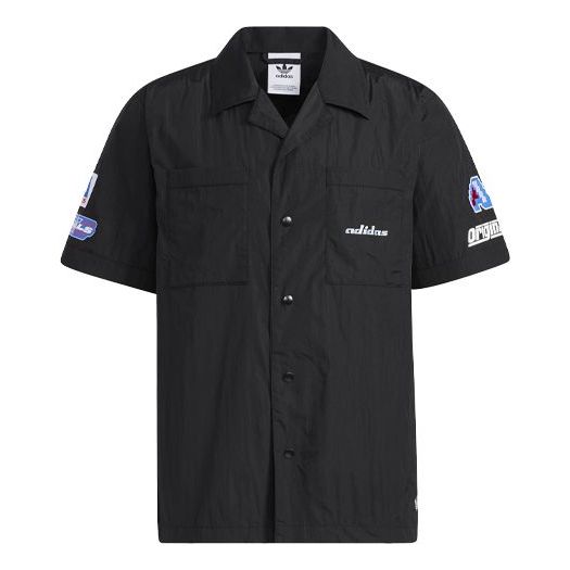 adidas originals Tgp Ss Shirt Contrasting Colors Logo Racing Short Sleeve Black H57828