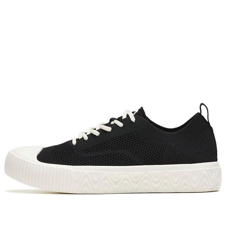 (WMNS) ANTA Low Top Canvas Shoes 'Black White' 922328092-6