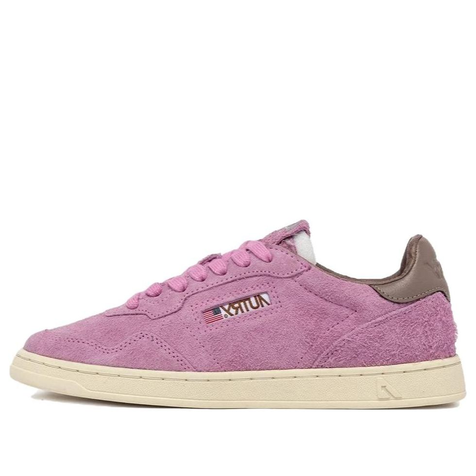 (WMNS) AUTRY New Flat Low Suede 'Fuchsia and Slate' FLLW-UL09