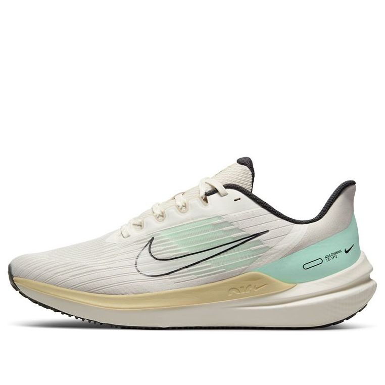 Nike Air Zoom Winflo 9 Wear-resistant Shock Absorption Low Tops White Green 'Light  White Yellow' DV9121-011