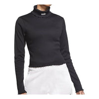 (WMNS) Nike Sportswear Ribbed Long Sleeves Tops Black CU5365-010