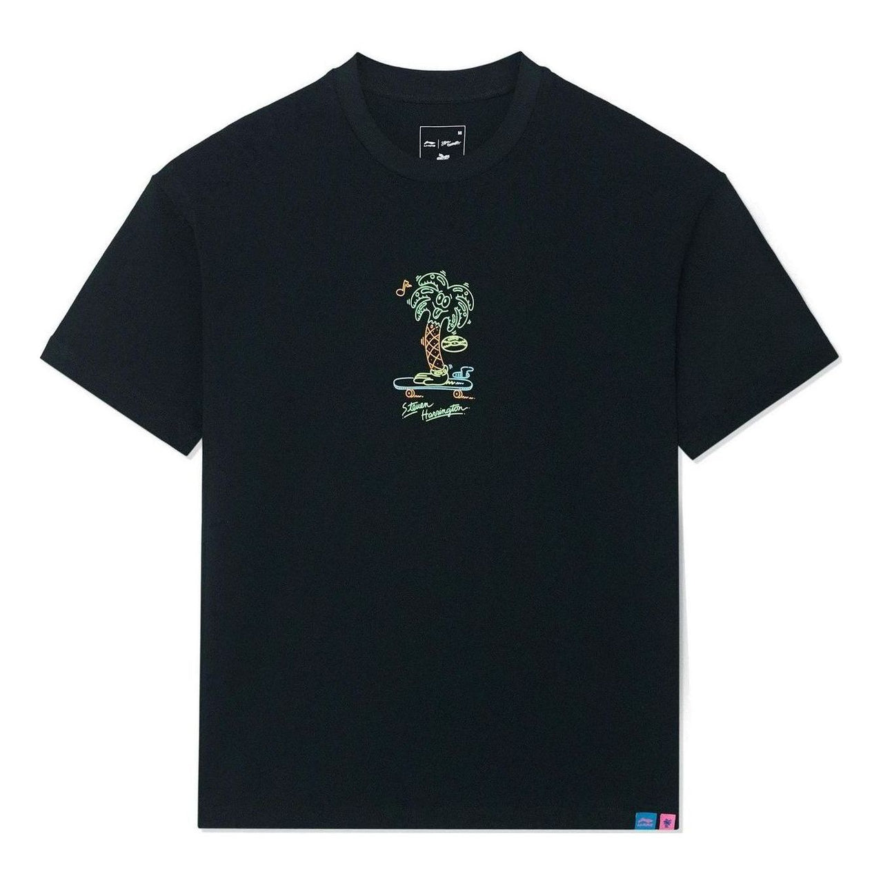 Li-Ning x Steven Harrington Cartoon Graphic T-shirt 'Black' AHSSC49-1