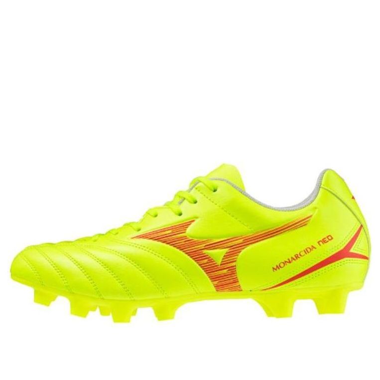 Mizuno Monarcida Neo 3 Select 3E Wide 'Safety Yellow Fiery Coral' P1GA242545