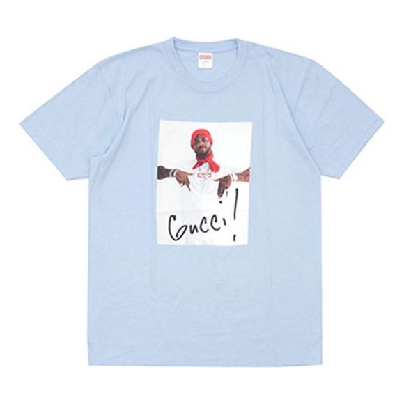 Supreme FW16 Gucci Mane Light Blue Tee SS18-0227