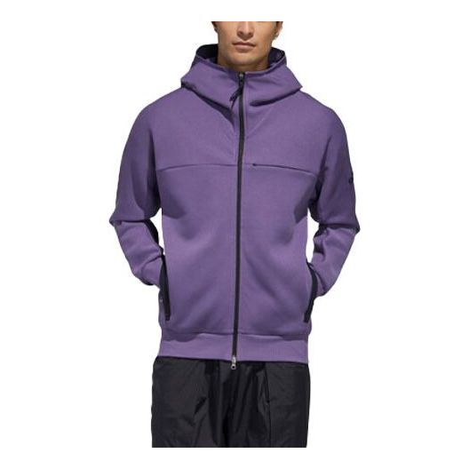 adidas O1 Htt Music Casual Sports Hooded Jacket Purple FM9389