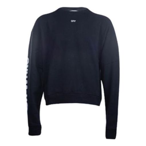 Off-White Printing Round Neck Black OMBA035S19D250171088