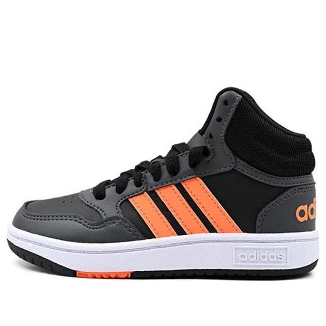 (GS) adidas Hoops 3.0 Mid Shoes 'Black Grey Orange' HQ4492