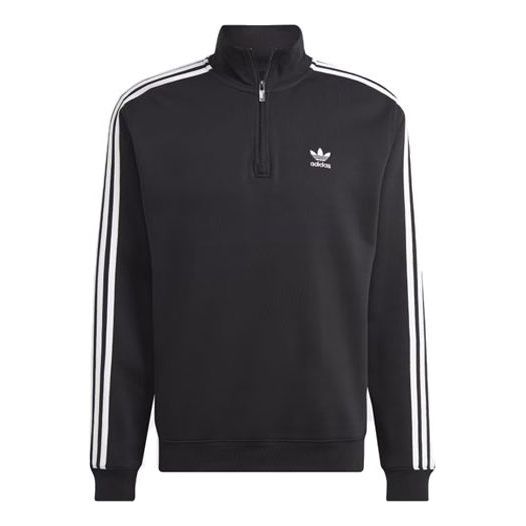adidas originals Adicolor Classics 3-Stripes Half-Zip Sweatshirt 'Black White' IL2503