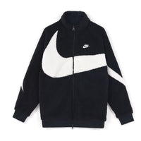 Nike Big Swoosh Reversible Boa Jacket Asia Sizing 'Black White' BQ6546-011