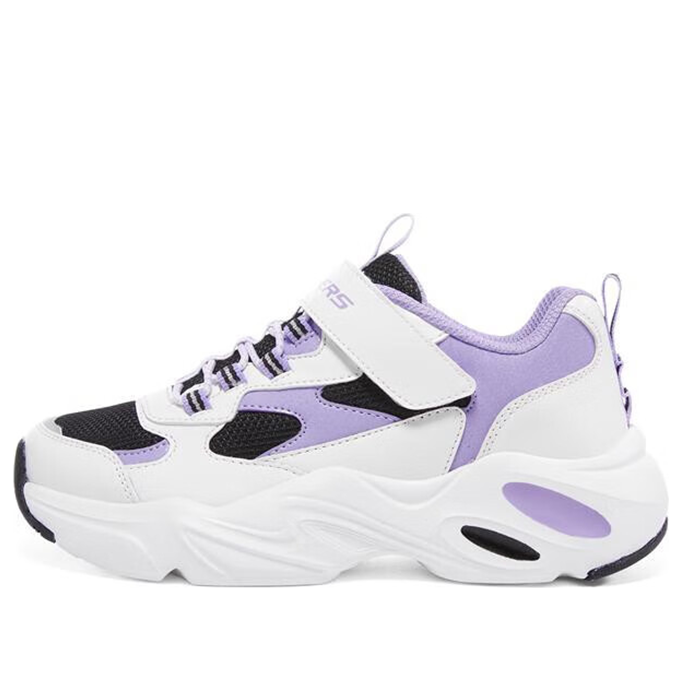 (GS) Skechers Sport Shoes 'White Black Purple' 303901L-WBPR