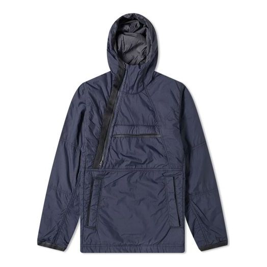 Men's Nike Sportswear Tech Pack Fill Hooded Half Zipper With Down Feather Black Jacket BV4789-060
