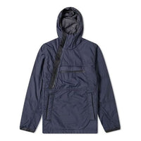Men's Nike Sportswear Tech Pack Fill Hooded Half Zipper With Down Feather Black Jacket BV4789-060