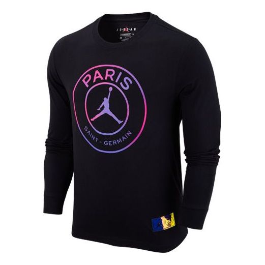 Air Jordan Paris Saint-Germain Crew Neck Long Sleeve Asia Sizing 'Black' CZ0794-010