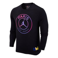 Air Jordan Paris Saint-Germain Crew Neck Long Sleeve Asia Sizing 'Black' CZ0794-010