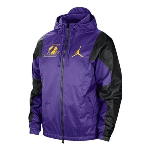 Nike Los Angeles Lakers Courtside Statement Jordan NBA Jacket 'Purple Black' DR2447-504