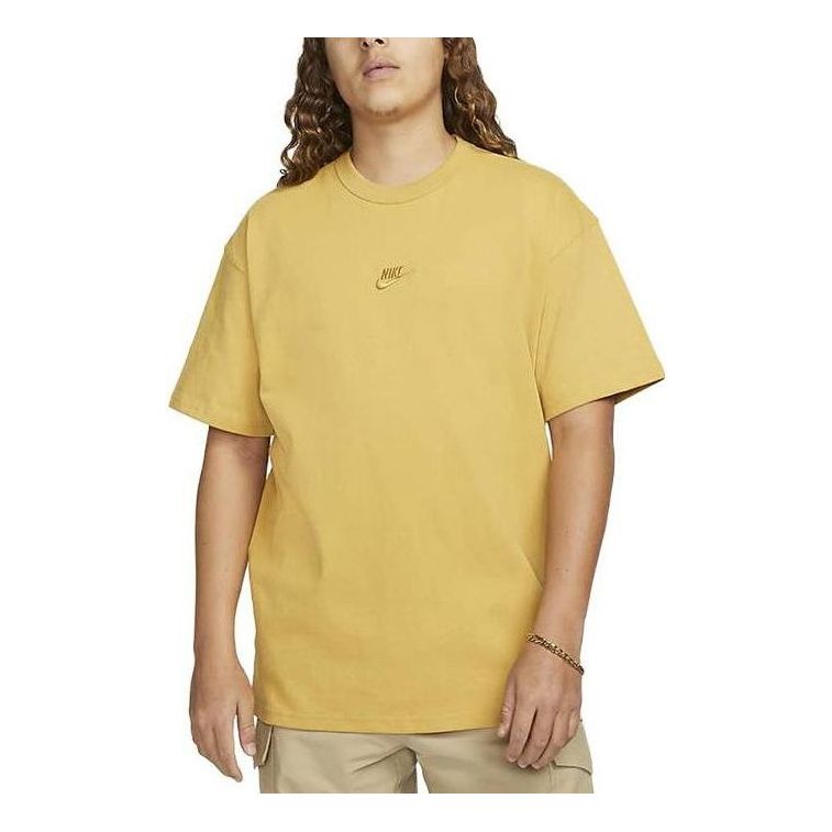 Nike Sportswear Premium Essentials Logo Round Neck Short Sleeve 'Yellow' DO7393-725