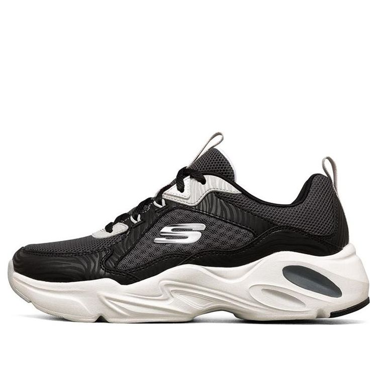 (WMNS) Skechers Stamina Airy Low-Top Running Shoes Black/White 149622-BKW