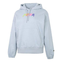 (WMNS) PUMA Downtown Logo Hoodie 'Teal' 533049-71