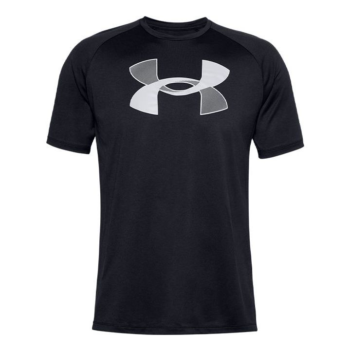Under Armour Big Logo Tech Short Sleeve T-Shirt 'Black Grey' 1357234-001