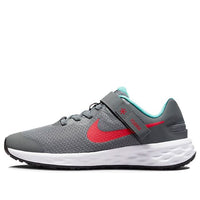 (GS) Nike Revolution 6 FlyEase 'Smoke Grey Siren Red' DD1113-006