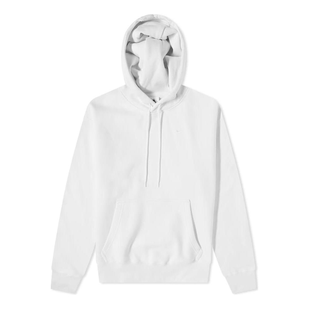 Men's Nike Small Logo Embroidered Solid Color Pullover Long Sleeves Hooded Sports White CV0552-121