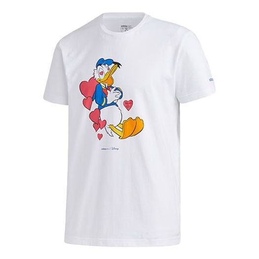 adidas neo x Disney Crossover Donald Duck Printing Casual Short Sleeve White GJ5637