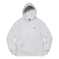 Supreme Small Box Hooded Sweatshirt 'Grey Red' SUP-SS22-301