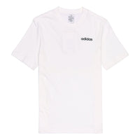adidas E Pln Tee Round Neck Casual Sports Short Sleeve White DQ3089