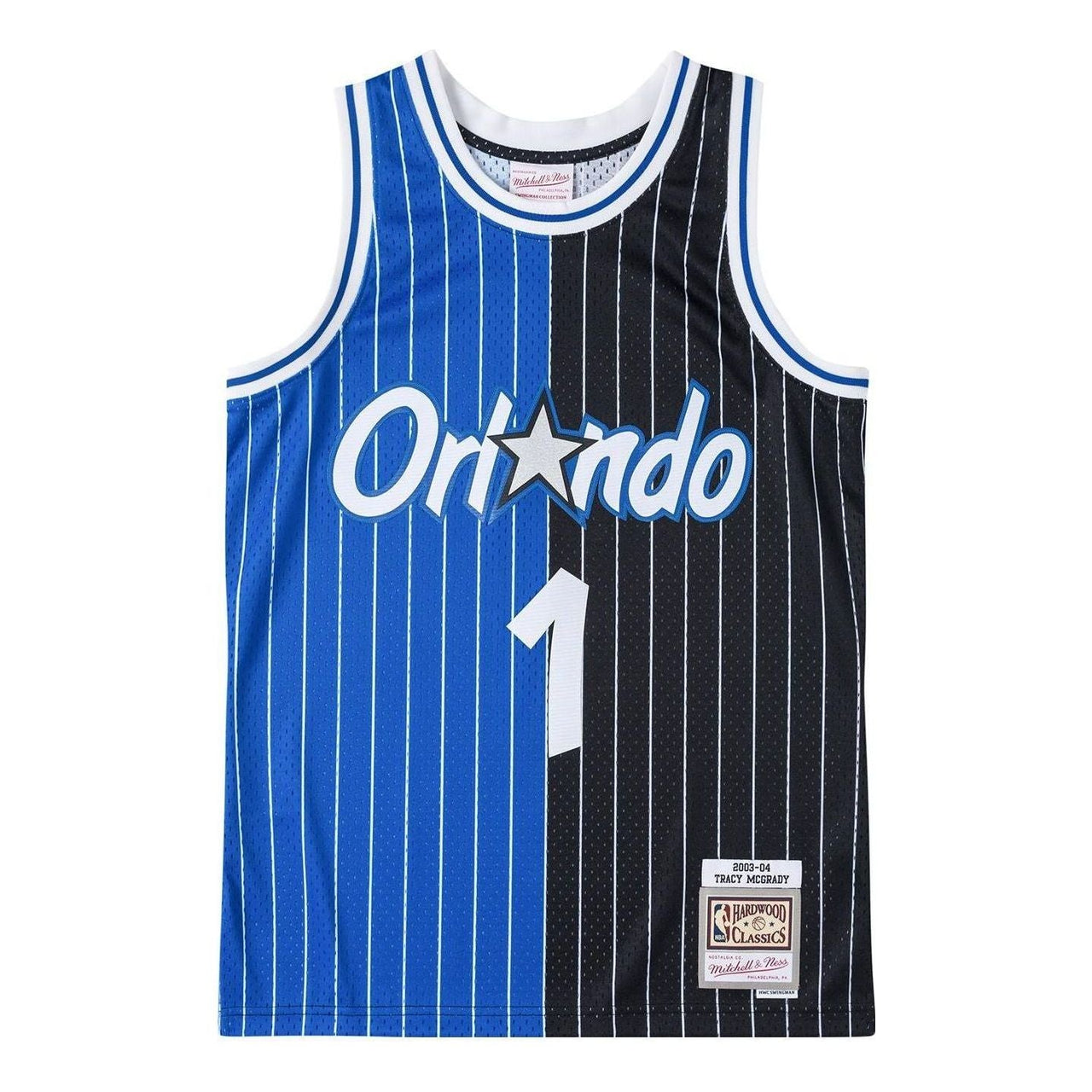 Mitchell & Ness x NBA Orlando Magic 2003-04 Split Swingman Jersey 'Tracy McGrady 1' SMJY4845-OMA03TMCBKBL