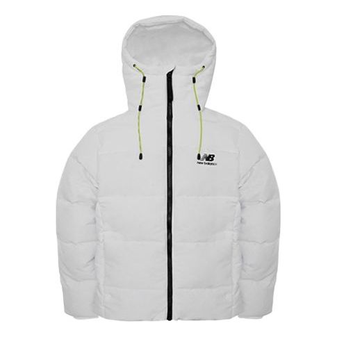 New Balance Warm Down Jacket 'White Black' AMJ04359-MUN