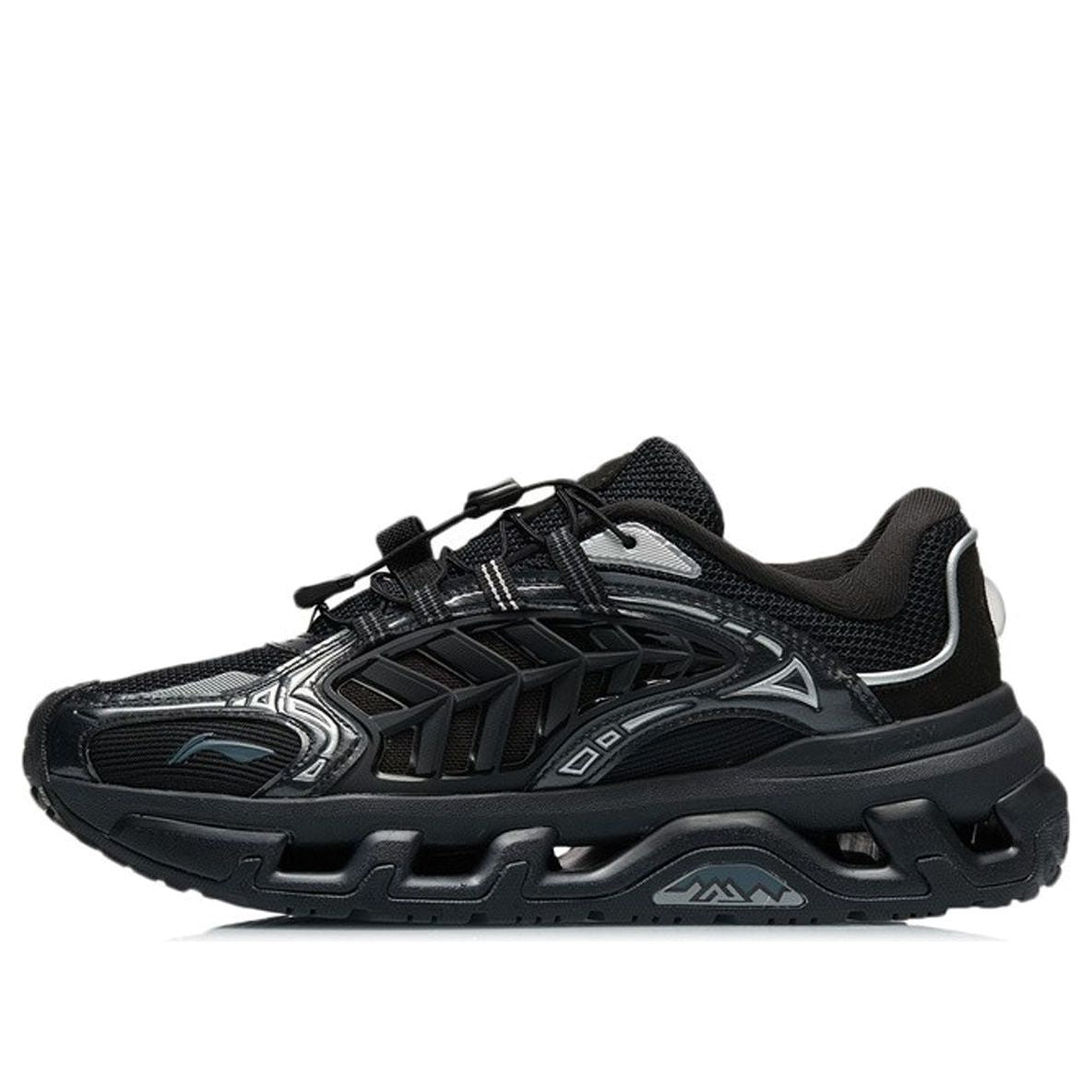 (WMNS) Li-Ning Scenery Low 'Black Silver' AGLR106-2