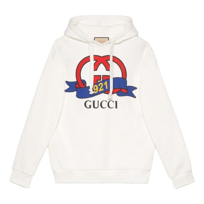 (WMNS) Gucci Interlocking G 1921 Print Sweatshirt 'White' 717427-XJFNI-9095